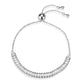 MA3W1673 - Rhodium Brass Bracelet with AAA Grade CZ in Clear