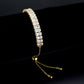 MA3W1677 - Gold Brass Bracelet with AAA Grade CZ in Clear