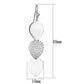 MA3W351 - Rhodium Brass Earrings with AAA Grade CZ  in Clear