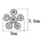 MA3W359 - Rhodium Brass Earrings with AAA Grade CZ  in Clear