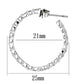 MA3W370 - Rhodium Brass Earrings with AAA Grade CZ  in Clear