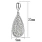 MA3W380 - Rhodium Brass Earrings with AAA Grade CZ  in Clear