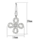 MA3W382 - Rhodium Brass Earrings with AAA Grade CZ  in Clear
