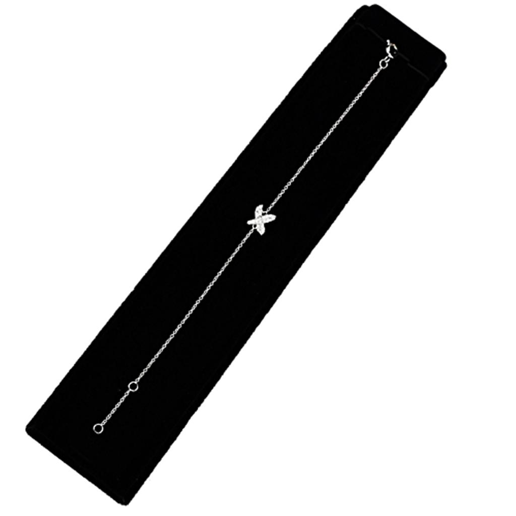 MA3W405 - Rhodium Brass Bracelet with AAA Grade CZ  in Clear