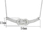 MA3W406 - Rhodium Brass Necklace with Top Grade Crystal  in Clear