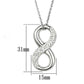MA3W407 - Rhodium Brass Necklace with Top Grade Crystal  in Clear