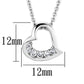 MA3W410 - Rhodium Brass Necklace with AAA Grade CZ  in Clear