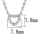 MA3W413 - Rhodium Brass Necklace with AAA Grade CZ  in Clear
