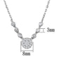 MA3W417 - Rhodium Brass Necklace with AAA Grade CZ  in Clear