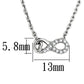 MA3W418 - Rhodium Brass Necklace with AAA Grade CZ  in Clear