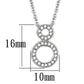 MA3W421 - Rhodium Brass Necklace with AAA Grade CZ  in Clear