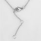 MA3W421 - Rhodium Brass Necklace with AAA Grade CZ  in Clear