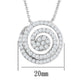 MA3W422 - Rhodium Brass Necklace with AAA Grade CZ  in Clear