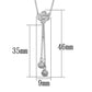 MA3W424 - Rhodium Brass Necklace with AAA Grade CZ  in Clear