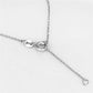 MA3W424 - Rhodium Brass Necklace with AAA Grade CZ  in Clear