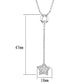 MA3W426 - Rhodium Brass Necklace with AAA Grade CZ  in Clear