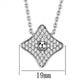 MA3W430 - Rhodium Brass Necklace with AAA Grade CZ  in Clear