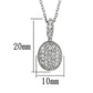 MA3W432 - Rhodium Brass Necklace with AAA Grade CZ  in Clear