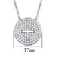 MA3W434 - Rhodium Brass Necklace with AAA Grade CZ  in Clear