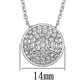 MA3W436 - Rhodium Brass Necklace with AAA Grade CZ  in Clear