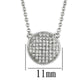 MA3W437 - Rhodium Brass Necklace with AAA Grade CZ  in Clear
