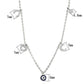 MA3W439 - Rhodium Brass Necklace with AAA Grade CZ  in Montana