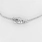 MA3W440 - Rhodium Brass Necklace with AAA Grade CZ  in Clear
