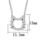 MA3W446 - Rhodium Brass Necklace with AAA Grade CZ  in Clear