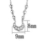 MA3W448 - Rhodium Brass Necklace with AAA Grade CZ  in Clear