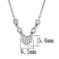 MA3W449 - Rhodium Brass Necklace with AAA Grade CZ  in Clear