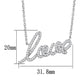MA3W453 - Rhodium Brass Necklace with AAA Grade CZ  in Clear