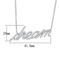 MA3W455 - Rhodium Brass Necklace with AAA Grade CZ  in Clear
