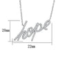 MA3W456 - Rhodium Brass Necklace with AAA Grade CZ  in Clear