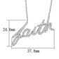 MA3W458 - Rhodium Brass Necklace with AAA Grade CZ  in Clear