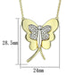 MA3W459 - Gold+Rhodium Brass Necklace with AAA Grade CZ  in Clear