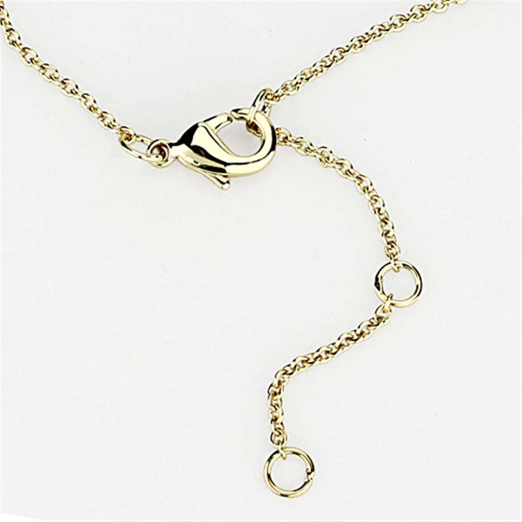 MA3W459 - Gold+Rhodium Brass Necklace with AAA Grade CZ  in Clear