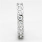 MA3W462 - Rhodium Brass Ring with AAA Grade CZ  in Clear