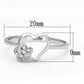 MA3W472 - Rhodium Brass Ring with AAA Grade CZ  in Clear