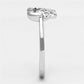 MA3W472 - Rhodium Brass Ring with AAA Grade CZ  in Clear