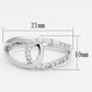 MA3W474 - Rhodium Brass Ring with AAA Grade CZ  in Clear