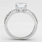 MA3W478 - Rhodium Brass Ring with AAA Grade CZ  in Clear