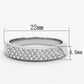 MA3W482 - Rhodium Brass Ring with AAA Grade CZ  in Clear