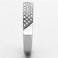 MA3W482 - Rhodium Brass Ring with AAA Grade CZ  in Clear