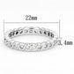 MA3W489 - Rhodium Brass Ring with AAA Grade CZ  in Clear