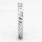 MA3W489 - Rhodium Brass Ring with AAA Grade CZ  in Clear