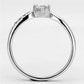 MA3W497 - Rhodium Brass Ring with AAA Grade CZ  in Clear