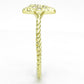MA3W500 - Gold Brass Ring with AAA Grade CZ  in Clear