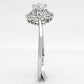MA3W501 - Rhodium Brass Ring with AAA Grade CZ  in Clear
