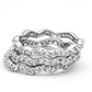 MA3W508 - Rhodium Brass Ring with AAA Grade CZ  in Clear