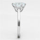 MA3W514 - Rhodium Brass Ring with AAA Grade CZ  in Clear